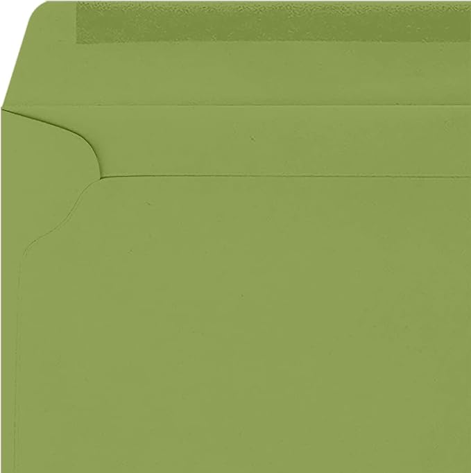 LUXPaper 9 x 12 Booklet Envelopes | Avocado Green | 70lb. Text | 500 Qty - Image 4
