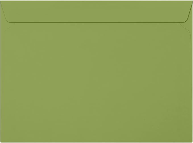 LUXPaper 9 x 12 Booklet Envelopes | Avocado Green | 70lb. Text | 500 Qty by LUXPaper