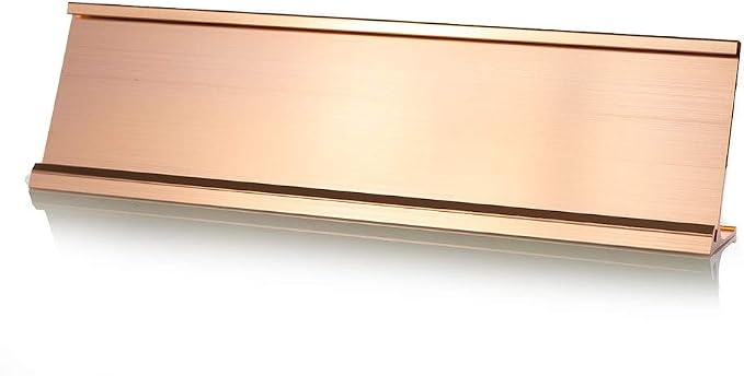 2" x 8" Aluminum Office Desk Nameplate Sign Holder 5 Pack by All+Quality