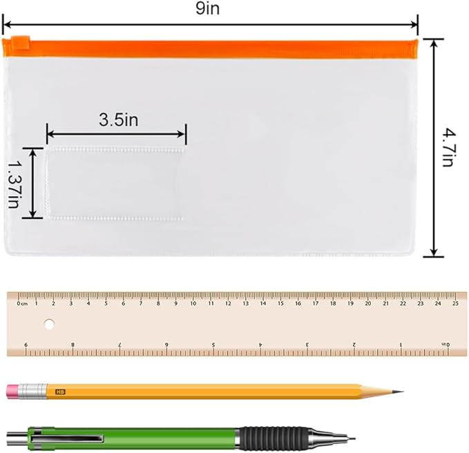 EOOUT 24pcs Poly Zip Envelope, Plastic Envelope, Reusable Envelopes, 9 x 4.7 - Image 2