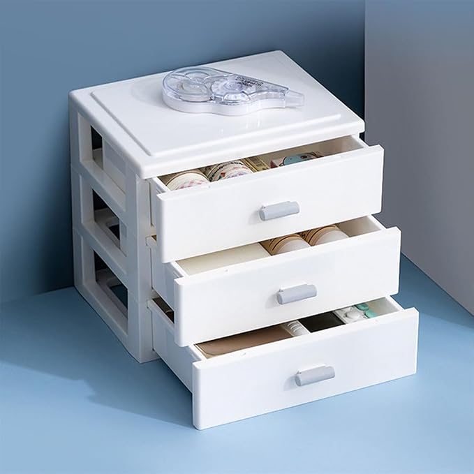Plastic Vanity Organizer with 4 Drawers, Small Storage Organization Drawers - Image 4