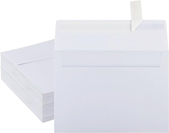 50 Pack White Envelopes by HongyiTime