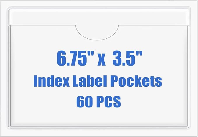 Origin-Joy 60 PCS Self Adhesive Index Card Pockets by Origin-Joy