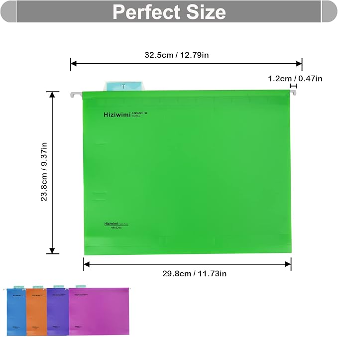 30 Pcs PP Hanging File Folders Letter Size, Hanging Folders - Image 2