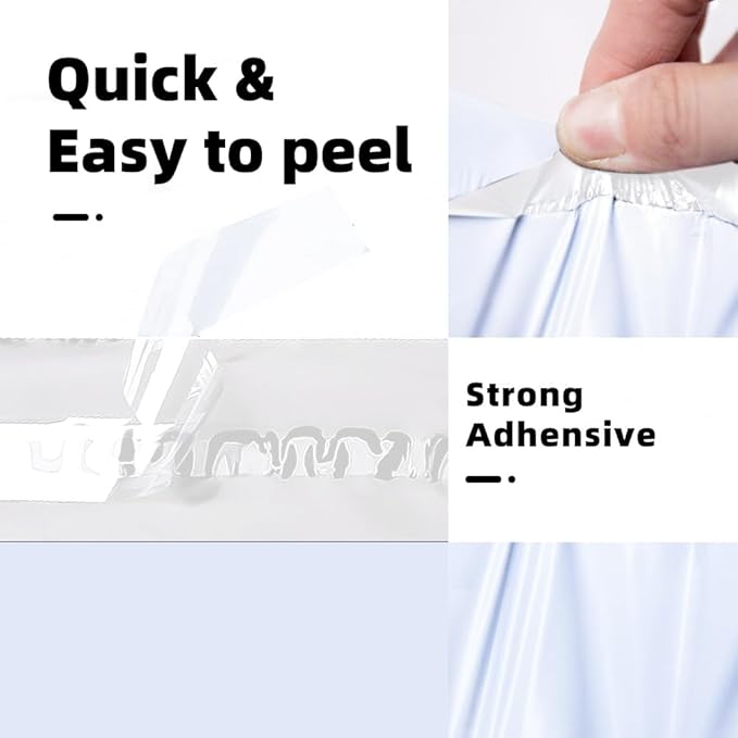 POLYSELLS 400 pcs 14.5x19 Inches White x Silver Poly Mailers Shipping Envelopes - Image 4