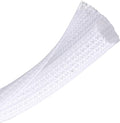 25ft - 1/4 inch Braided Cable Management Sleeve Cord Protector - Self-Wrapping by CrocSee