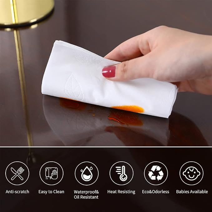 46 x 72 Inch Heavy Duty Clear Plastic Meeting Table Protector Soft Glass PVC - Image 4