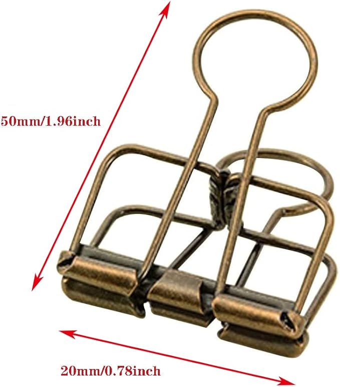 20PCS Medium Metal Binder Clips - Image 2