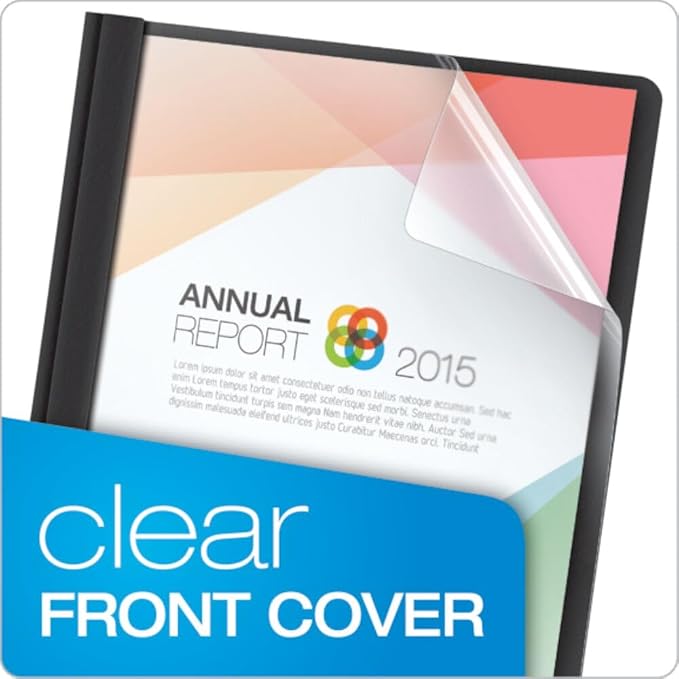 Oxford Clear Front Report Covers, Letter Size, 25 per Box - Image 2