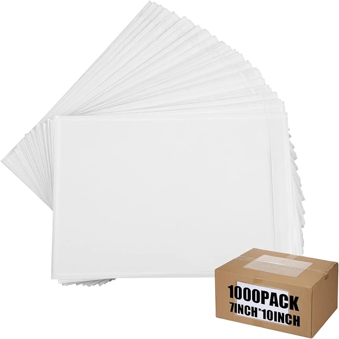 Geetery 1000 Pcs 7"x10" Packing List Envelopes Clear Self-Adhesive Shipping by Geetery