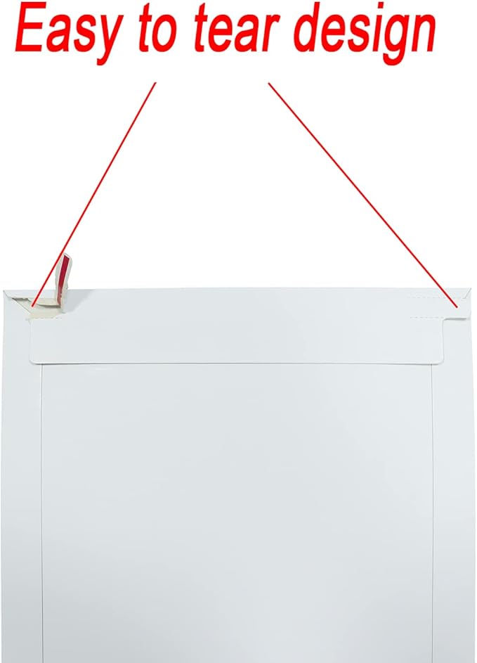 Bonfasvo Rigid Mailers 30 Pack 6.25 x 8.25 inches White Self Seal Stay Flat - Image 5