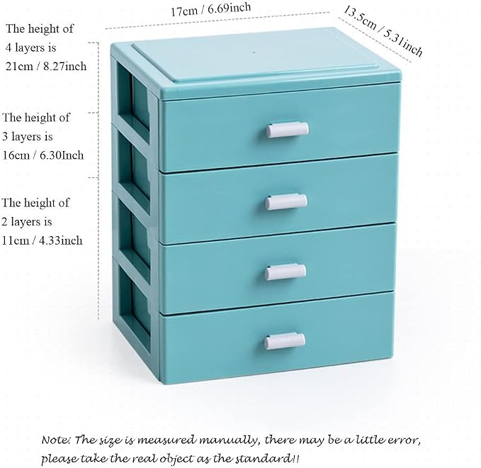 Plastic Vanity Organizer with 4 Drawers, Small Storage Organization Drawers - Image 3