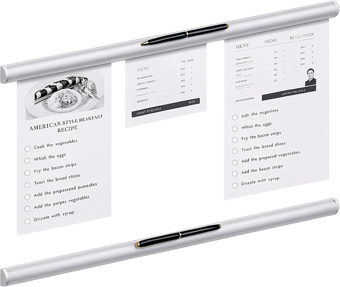 Henoyso 2 Pcs Restaurant Ticket Holder 16/18/24/28/30/32/40/44" Slide Check by Henoyso