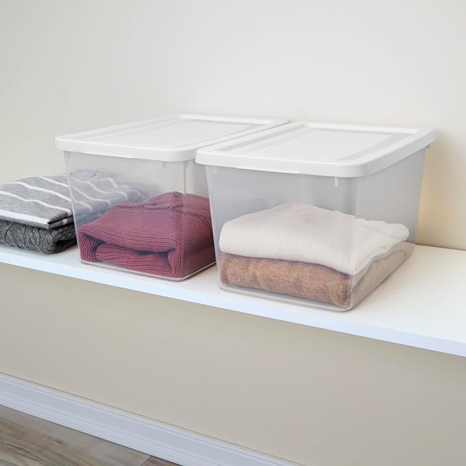Sterilite 16 Pack Storage Box, 20 Quart Stackable Tote - Image 4
