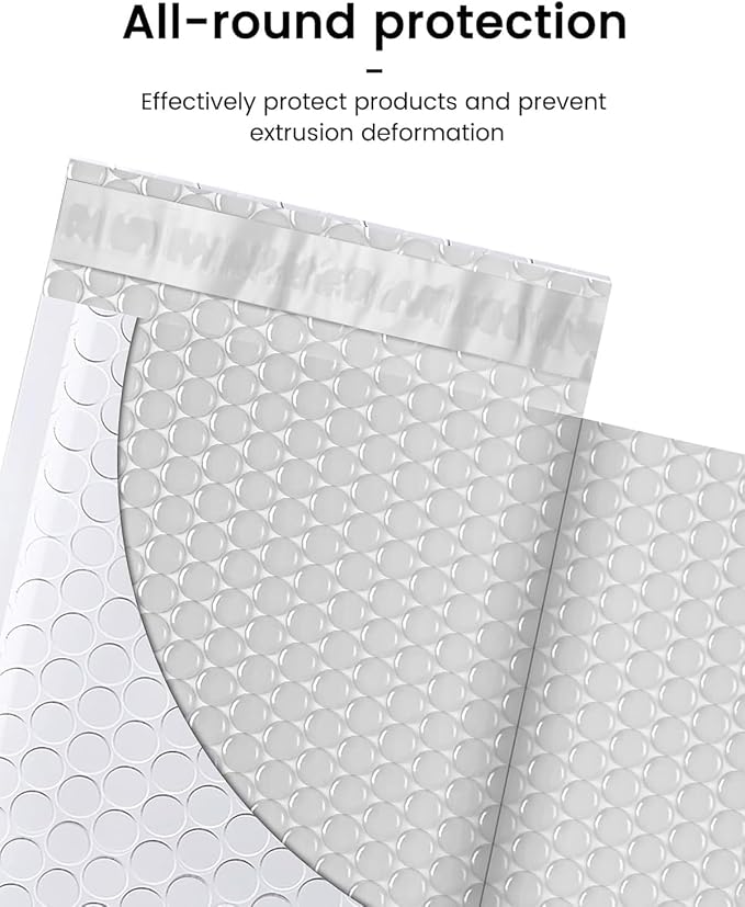 GSSUSA White Bubble Mailers 4x8 100 Pack, Self Seal Padded Envelopes | Usable - Image 3