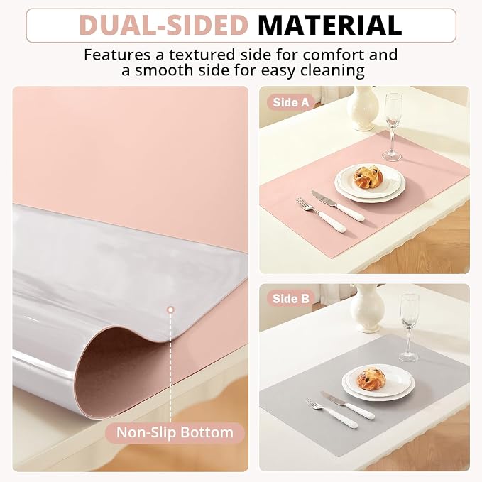 OstepDecor Pink Table Protector 16 x 48 Inch, 1.5mm Thick Plastic Table Cover - Image 4
