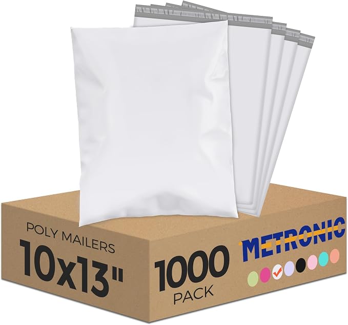 Metronic Poly Mailers 10x13 1000Pcs, Small Shipping Bags by METRONIC