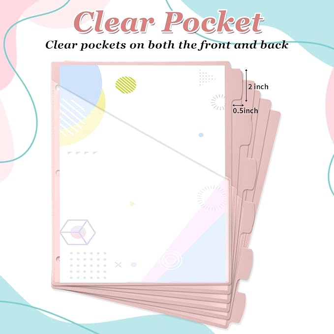 Epakh 12 Pcs Binder Dividers for 3 Rings Binders Index Dividers - Image 4