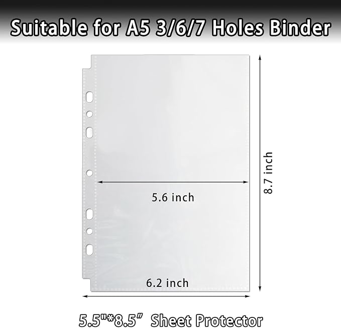 80 Pack Bulk Sheet Protectors 5.5x8.5 - Image 2