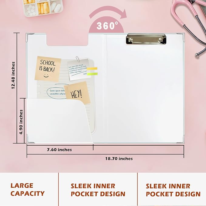 Lacama Preppy Cute Bow Bible Clipboard - Image 4