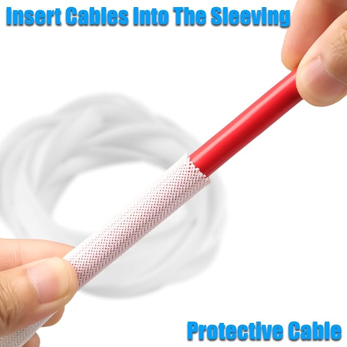 25ft PET Expandable Braided Cable Sleeve 1/2inch Pet Braided Cable Sleeve - Image 4