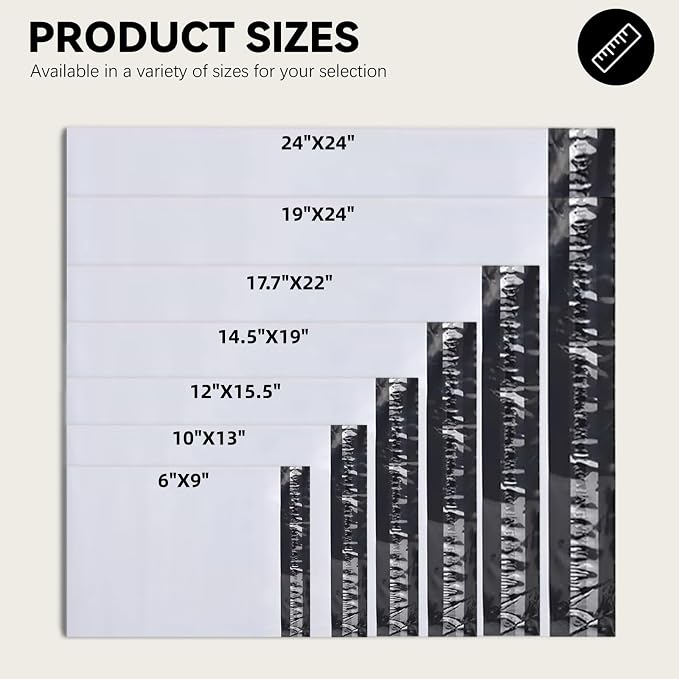 10"x13" Poly Mailers，White Shipping and Envelope Bags Pack of 30 - Image 2