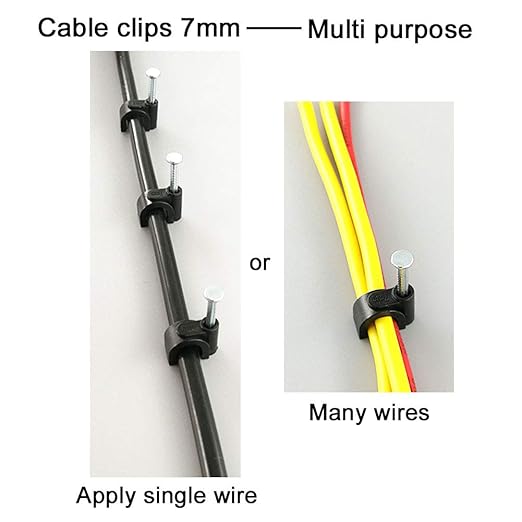 HS Electrical Cat6 Coaxial Cable Clips Outdoor 500 Pack Nail-in Wire Clamps - Image 4