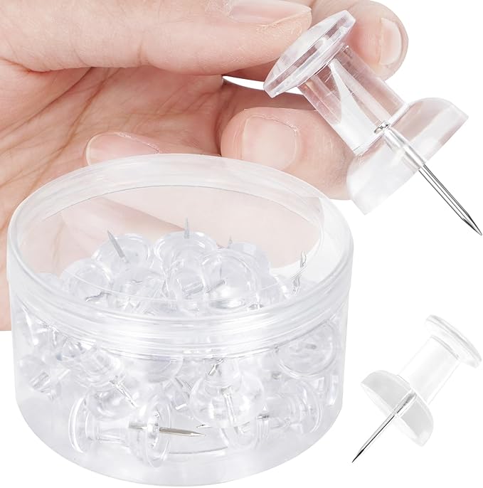 30 PCS Jumbo Push Pins for Bulletin Board, Large Thumb Tacks for Wall, 1.81 Inch by DANRONG