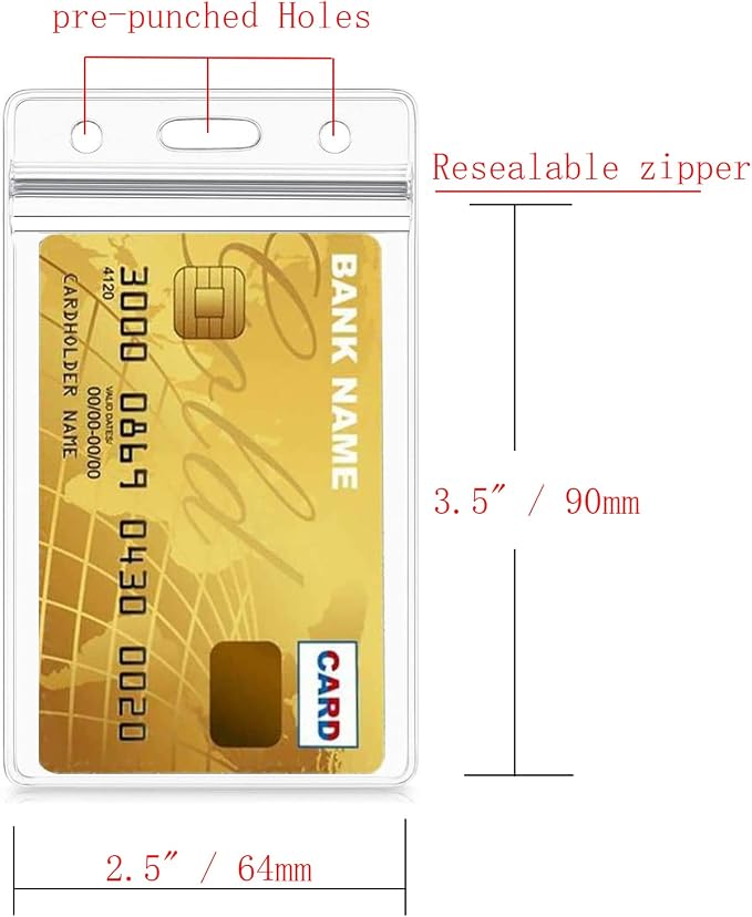 6 Pack Vertical ID Card Name Tag Badge Holder - Image 2