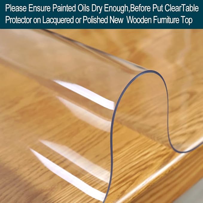 14x30 in Office Desk Blotter Mat Clear Plastic Table Protector Cover Pad PVC - Image 3