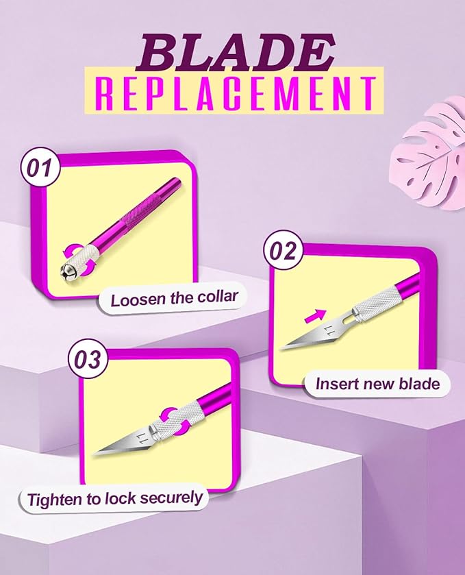 DIYSELF Craft Knife with 10 Extra #11 Blades, Precision Hobby Knife Set with - Image 6