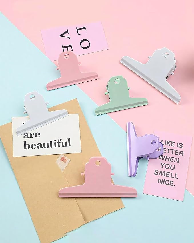 2PCS Extra Large Binder Clips Metal Bulldog Clips Large Paper Clamps Holder - Image 3