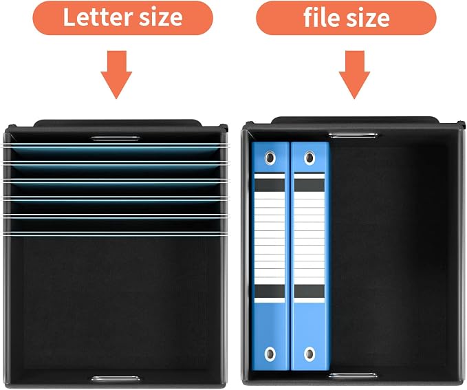 File Organizer Box with Lid, Collapsible File Folder Organizer - Image 3