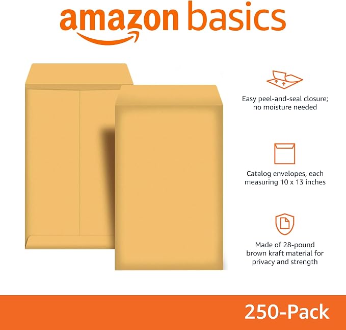 Amazon Basics Catalog Mailing Envelopes, Peel and Seal, 10x13 Inch - Image 2
