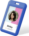 Uniclife 1 Pack Sliding ID Badge Holder Vertical Hard Plastic Case by UnicLife