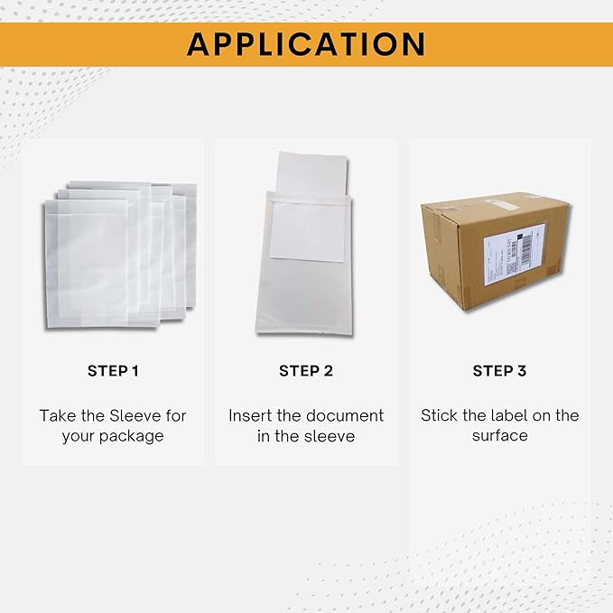 500 Pack 7"x10" Shipping Label Sleeves – Clear Self-Adhesive Packing Slip - Image 2