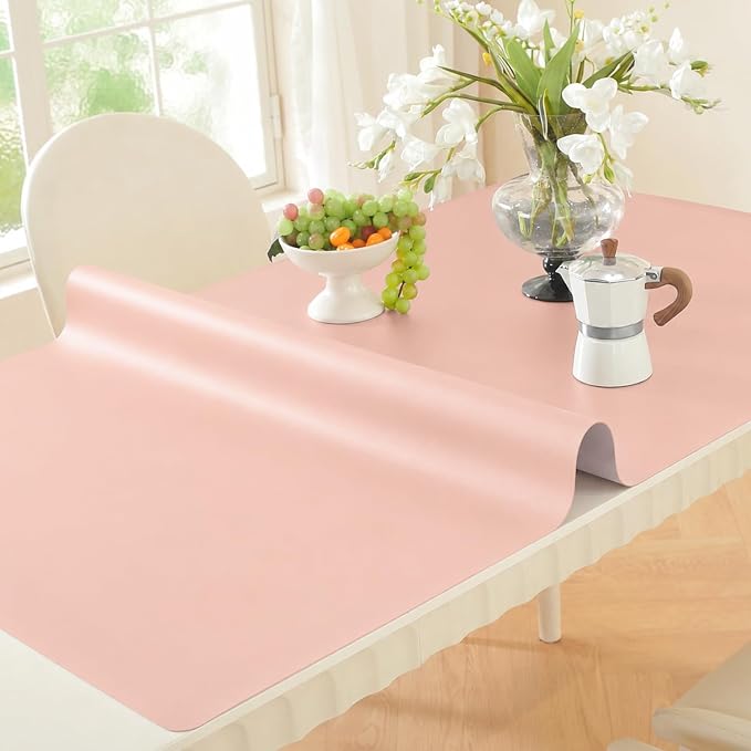 OstepDecor Pink Table Cover Protector 24 x 60 Inch, 1.5mm Thick Plastic Table - Image 6