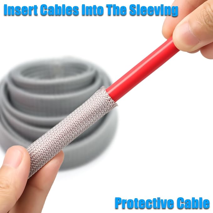 25ft PET Expandable Braided Cable Sleeve 1/2inch Pet Braided Cable Sleeve - Image 4