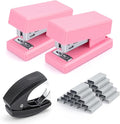 Mini Stapler with 2000 Staples, 30 Sheet Capacity, Jam-Free Small Desktop by JEFURE