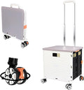 FELICON SELORSS Foldable Utility Cart Folding Portable Rolling Crate-White | by FELICON