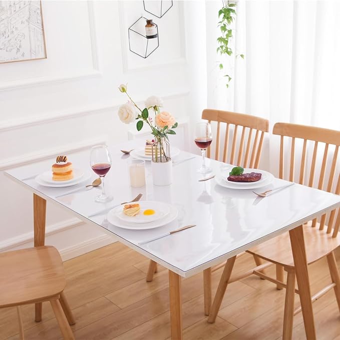 36 x 54 Inch Clear Table Cover Protector, 1.5mm Plastic Table Cover, Waterproof - Image 5