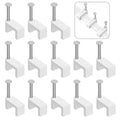1000 Pcs 8mm Cable Clips Nail in Cable Clips Flat Ethernet Cable Wall Clips by Easytle