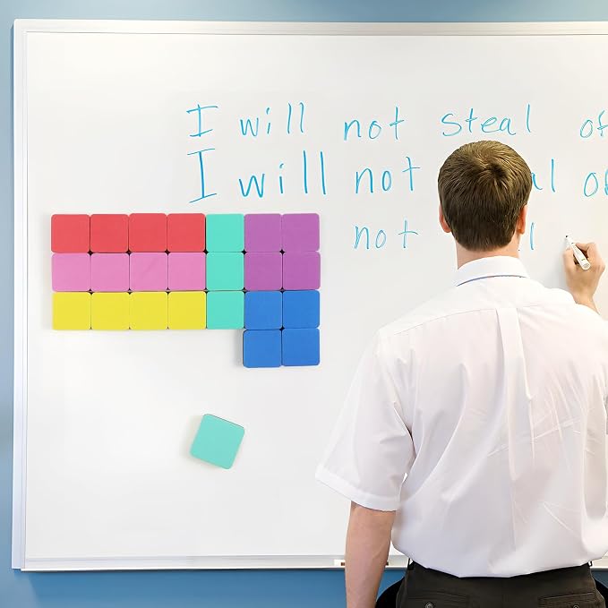 MaxGear Dry Erase Erasers, 36 Pack Magnetic Whiteboard Erasers, 6 Colors | Mini - Image 8