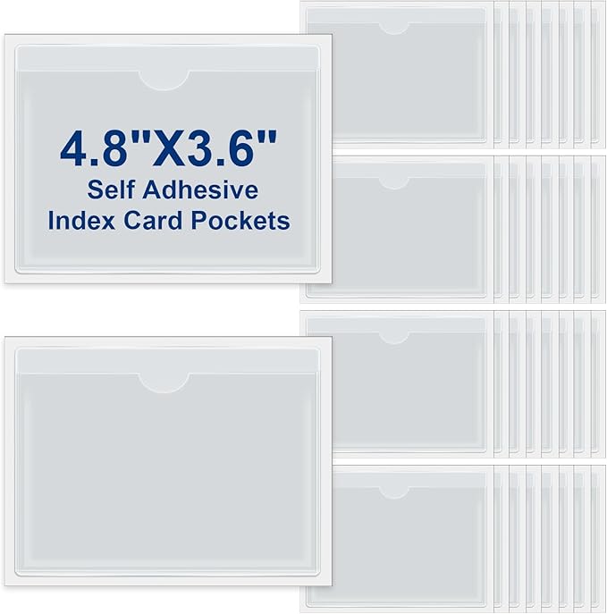 Chinco 30 Pcs Self Adhesive Pockets, Bin Labels by Chinco