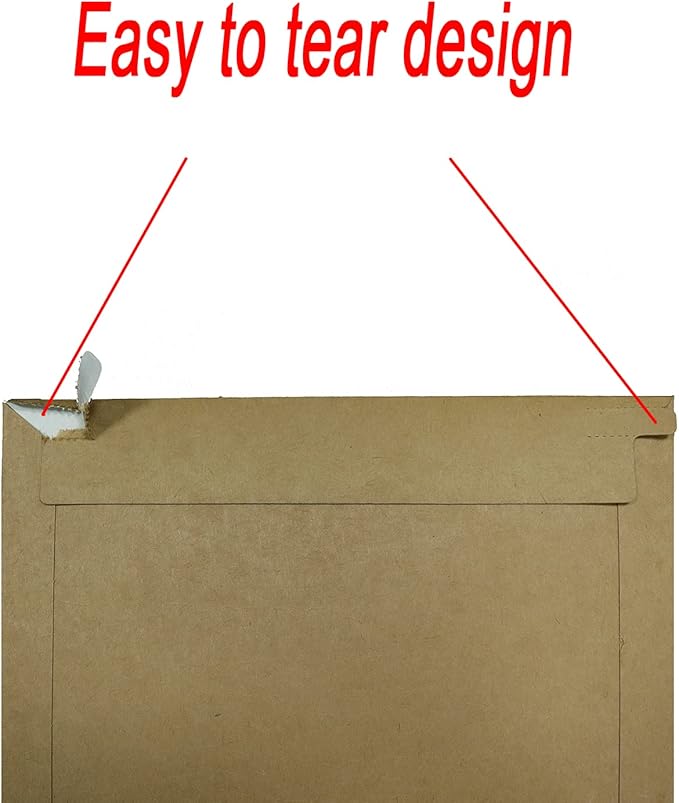 Bonfasvo Rigid Mailers 30 Pack 9.25 x 11.75 inches Brown Self Seal Stay Flat - Image 5