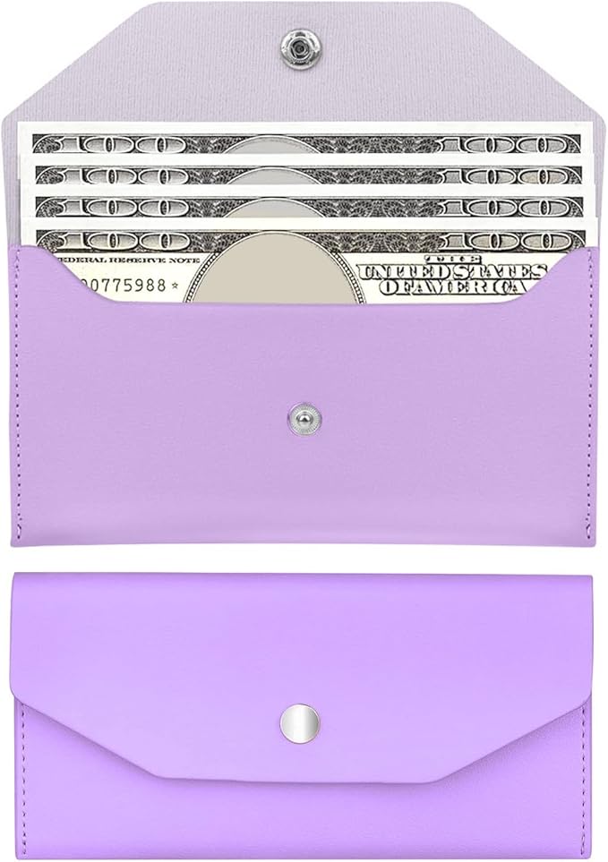 Pu Leather Cash Envelope Wallet by Unknown