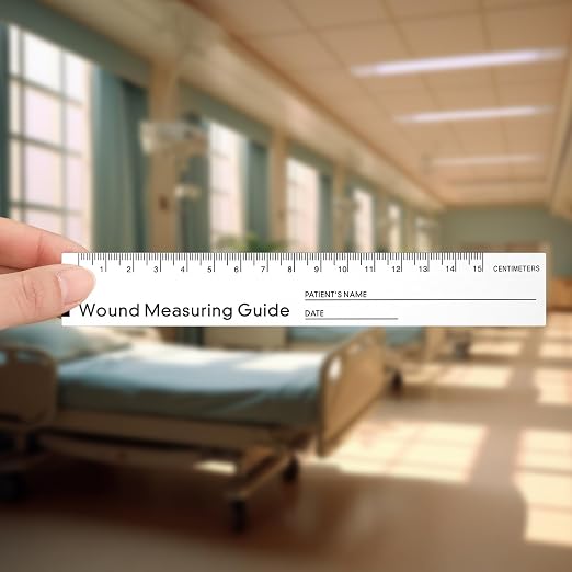 250 Pcs Wound Ruler 6 Inch Wound Measuring Tape Paper Guide Ruler Double Sided - Image 5