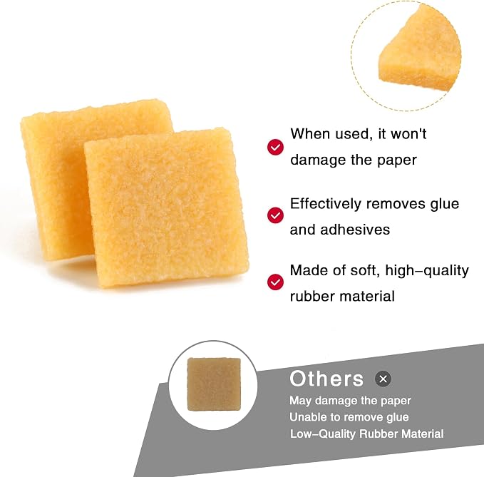 WHTCHSU 12 Pcs Glue and Residue Eraser Rubber Cement Cleaner - Image 3