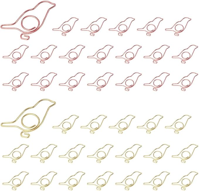OWLFAVO 40pcs Bird Shape Paper Clips by OWLFAVO