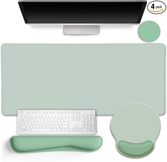 LIMKRIAN Sage Green Mouse Pad Set, Complete XXL Desk Mat by LIMKRIAN